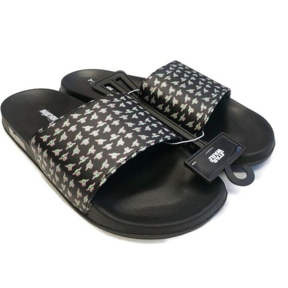 Ground Up Other - Star Wars Mens Size 11/12 THE MANDALORIAN The Child Slides Sandals Flip Flops